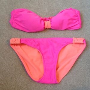 (Reserved) Reversible neon bandeau bikini