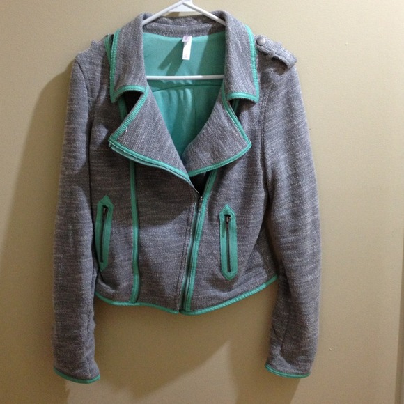 🚫SOLD🚫Mossimo knit motorcycle jacket - Picture 2 of 3