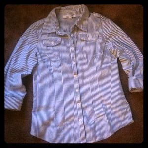 Button down striped shirt