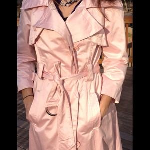 BEBE Pink Trench Coat
