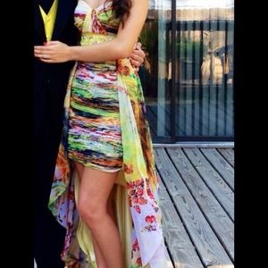 Jovani Hi Lo prom dress size 0 worn once
