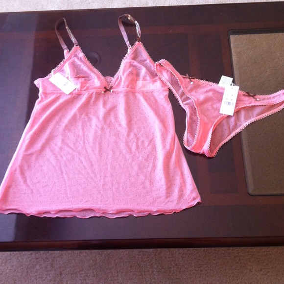 2 piece peach lingerie