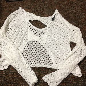 White Crop Top & Sweater Crop Bundle