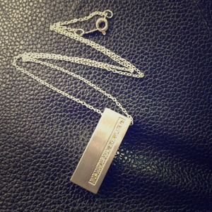 Silver Swarovski stainless steel pendant necklace