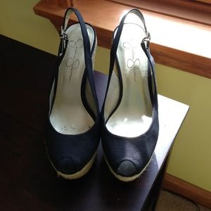 Jessica Simpson wedge peeptoe