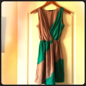 Nordstrom turquoise, taupe dress