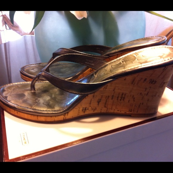 RESERVED Coach Sandals *authentic*