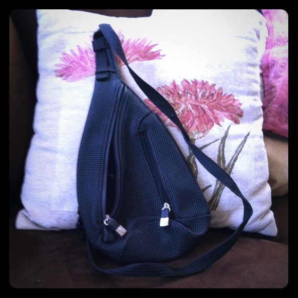 Small black biker bag