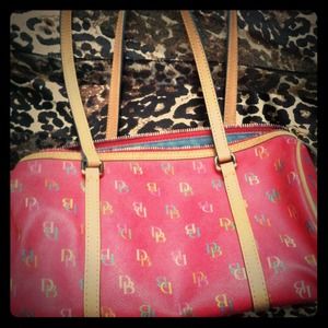 Authentic Dooney & Bourke hot pink handbag