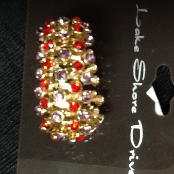 Light Purple Red & Gold Ring - Picture 2 of 3