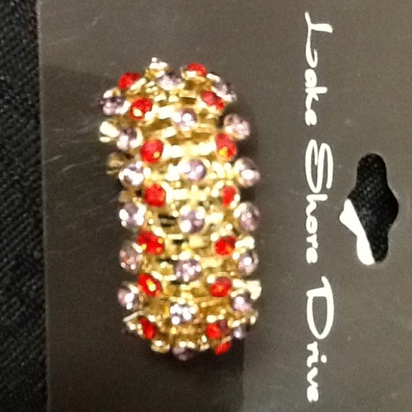 Light Purple Red & Gold Ring - Picture 3 of 3
