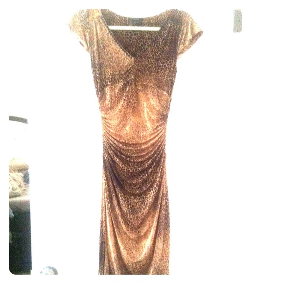 Mango leopard print dress