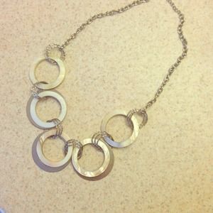 Mother of pearl silver necklace