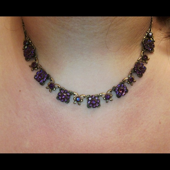 Purple crystal Kenny Mae necklace