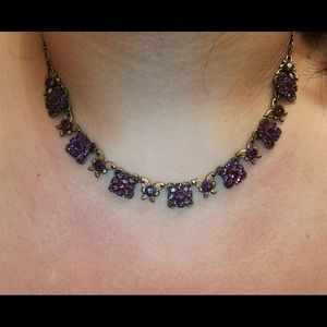Purple crystal Kenny Mae necklace