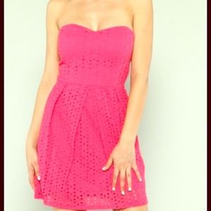 Fuschia Eyelet Dress