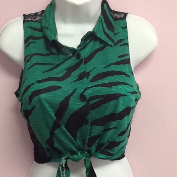 Zebra Shirt With Lace Back 5 Colors Available