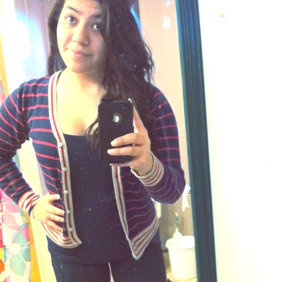 Navy blue stripped sweater