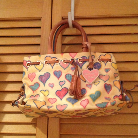Dooney & Burke Hearts Tiny Tassel Tote