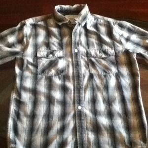 Men's green and blue Aeropostale  button down