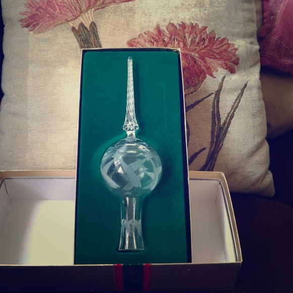 Lenox Cut Crystal Christmas Lights Treetop Ornam.