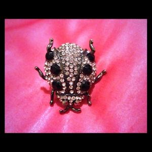 Crystal Ladybug Ring