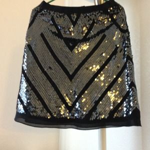 Club Monaco charcoal/sequined skirt