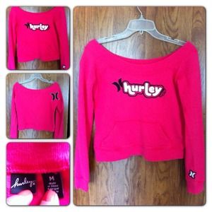 🎀Pink hurley long sleeve top. Size medium🎀
