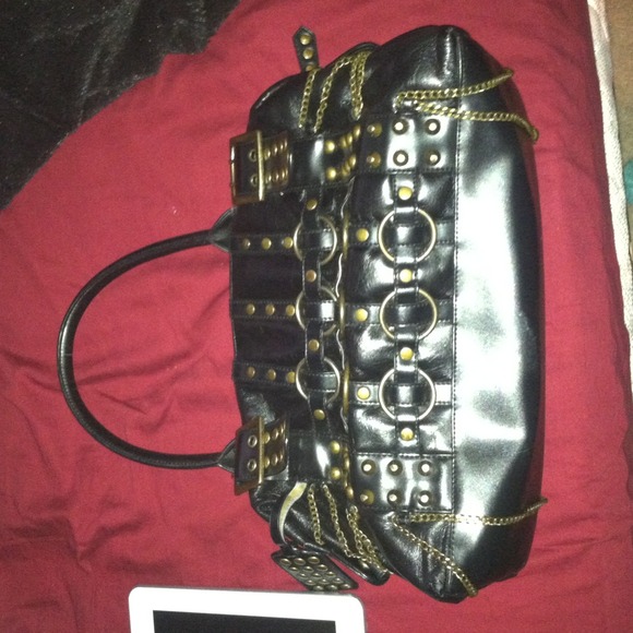 Black studded bag