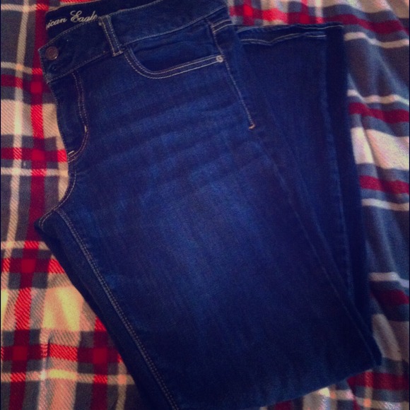 AE Artist stretch dark wash jeans
