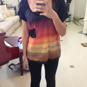 💎SOLD💎Sunset pocket tee