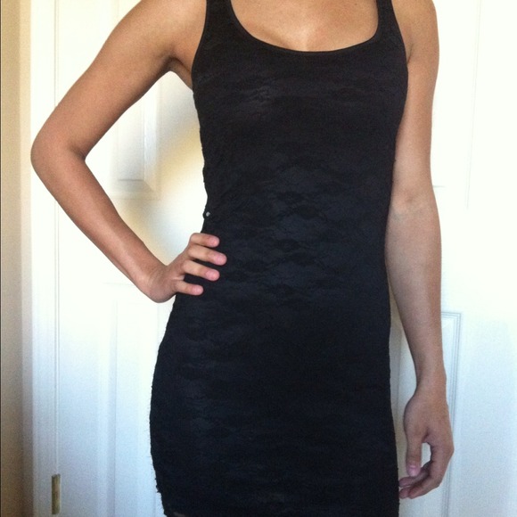 ✊Reserved✊Body fitted black lace dress
