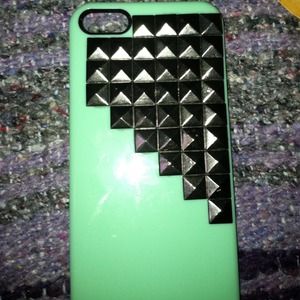 Mint studded IPhone 5 case