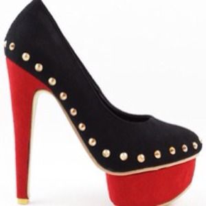 Studded Black and Red heels