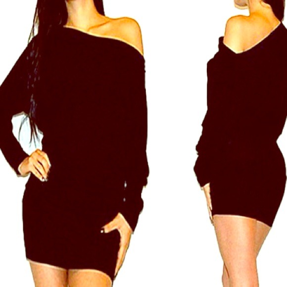 Dresses & Skirts - 🚫SOLD🚫Black Off Shoulder Dress & Nike Top