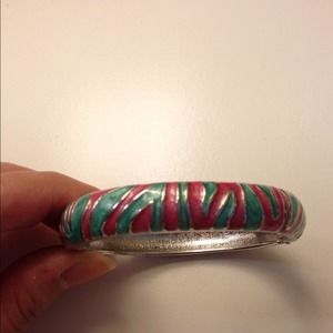 Enamel bracelet shw blue/pink