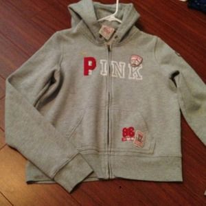 Victoria's Secret grey zip up hoodie