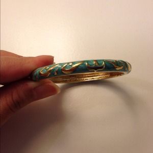 Thin enamel bracelet ghw blue