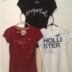 BUNDLE hollister & aero shirts