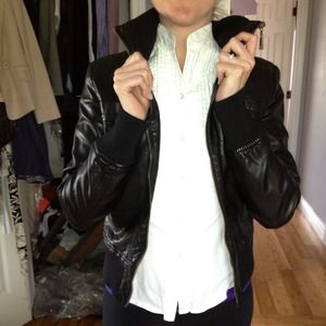 RESERVED!! Hot black "leather" jacket!