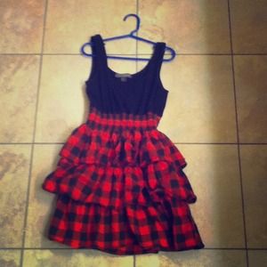 Red checkered dress