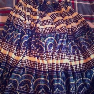 SOLD! Flowy drawstring hippie skirt