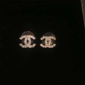 Chanel rhinestone earrings