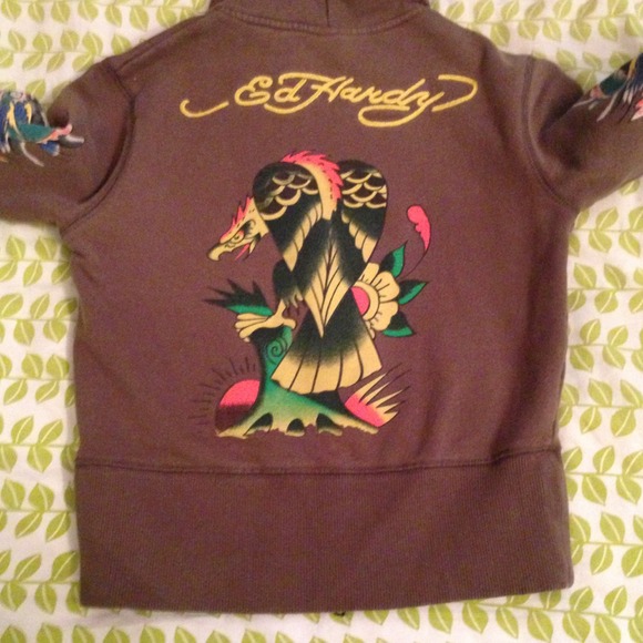 XS Ed Hardy Zip Up Jacket