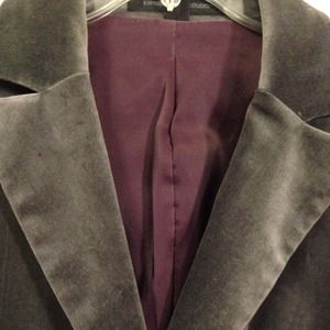 Beautiful Dark Gray Velvet Blazer