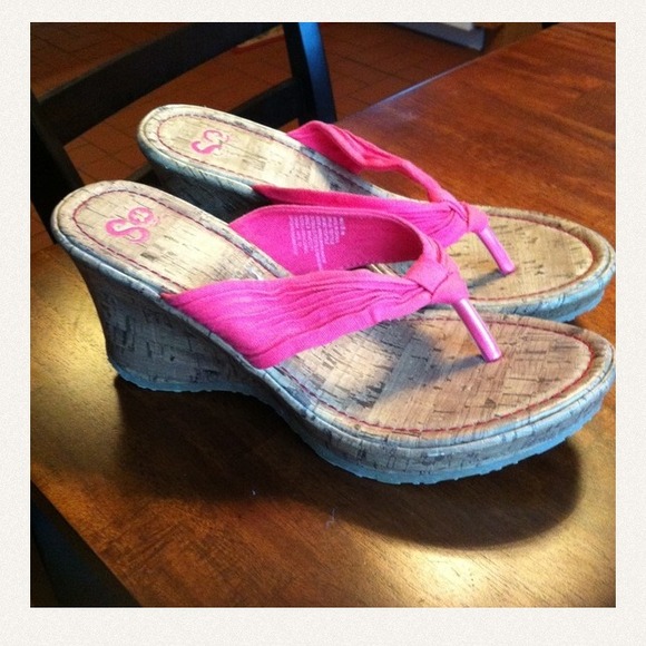 Cork Wedge Flip Flops