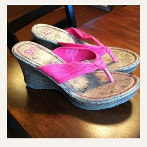 Cork Wedge Flip Flops
