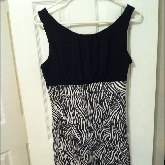 A-line zebra dress by XOXO