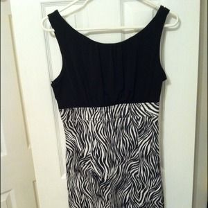 A-line zebra dress by XOXO
