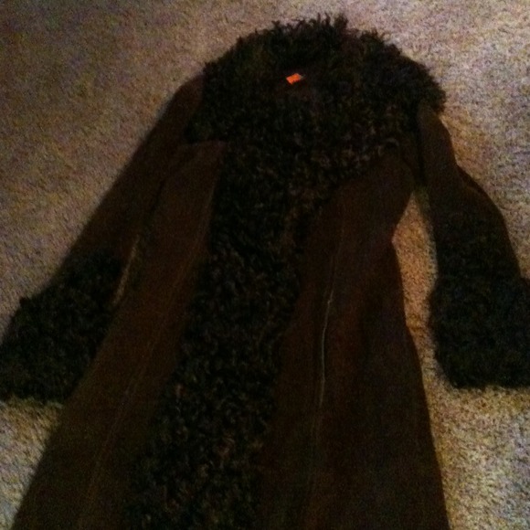 FULL LENGTH BROWN SUEDE COAT